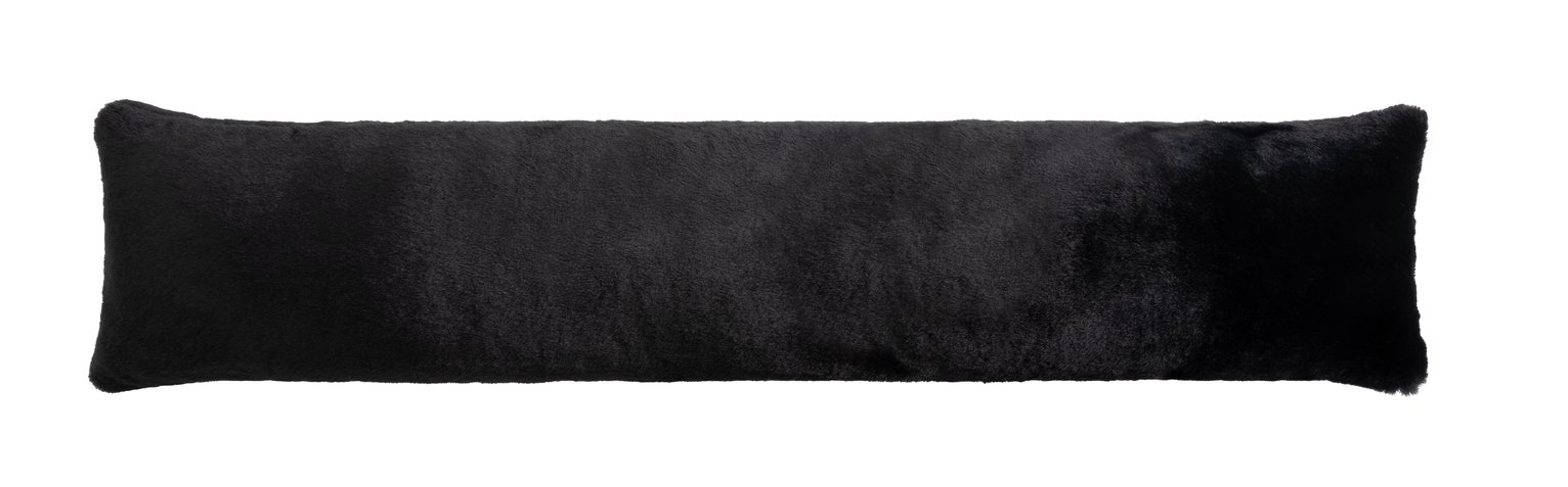 Habitat Faux Fur Draught Excluder - Black