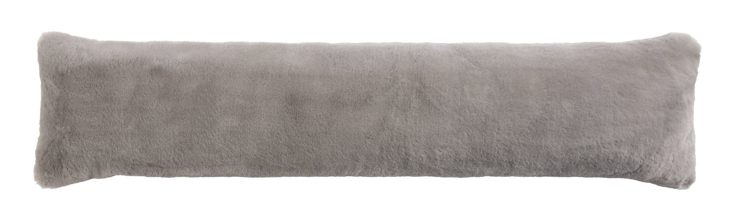 Habitat Faux Fur Draught Excluder - Grey