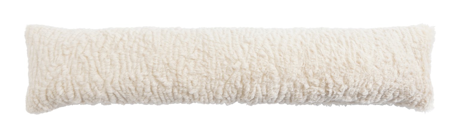 Habitat Faux Shearling Draught Excluder - Oatmeal