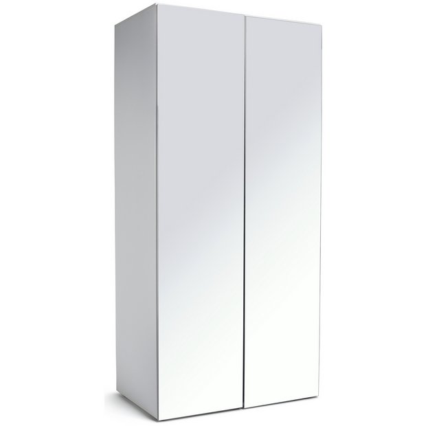 Tall on sale mirrored wardrobe