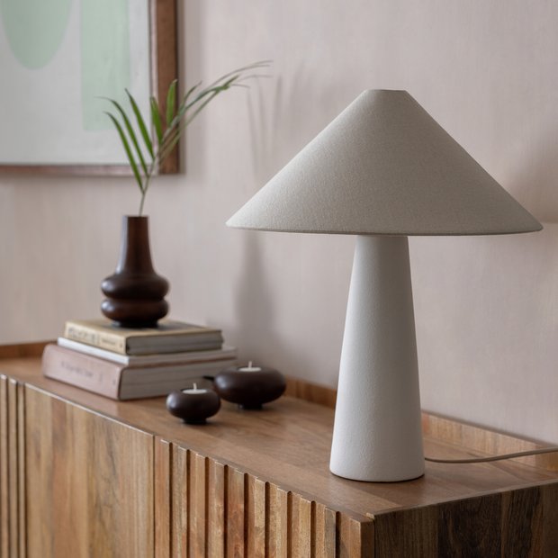 Cream Cordless Ceramic Lamp