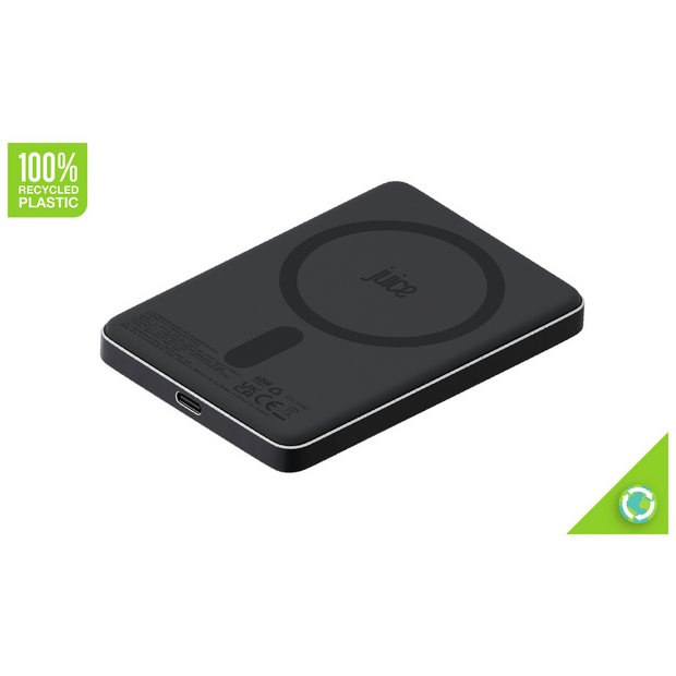 Buy Juice 5000mAh Magnetic Slim Portable Power Bank Black Portable power banks Argos