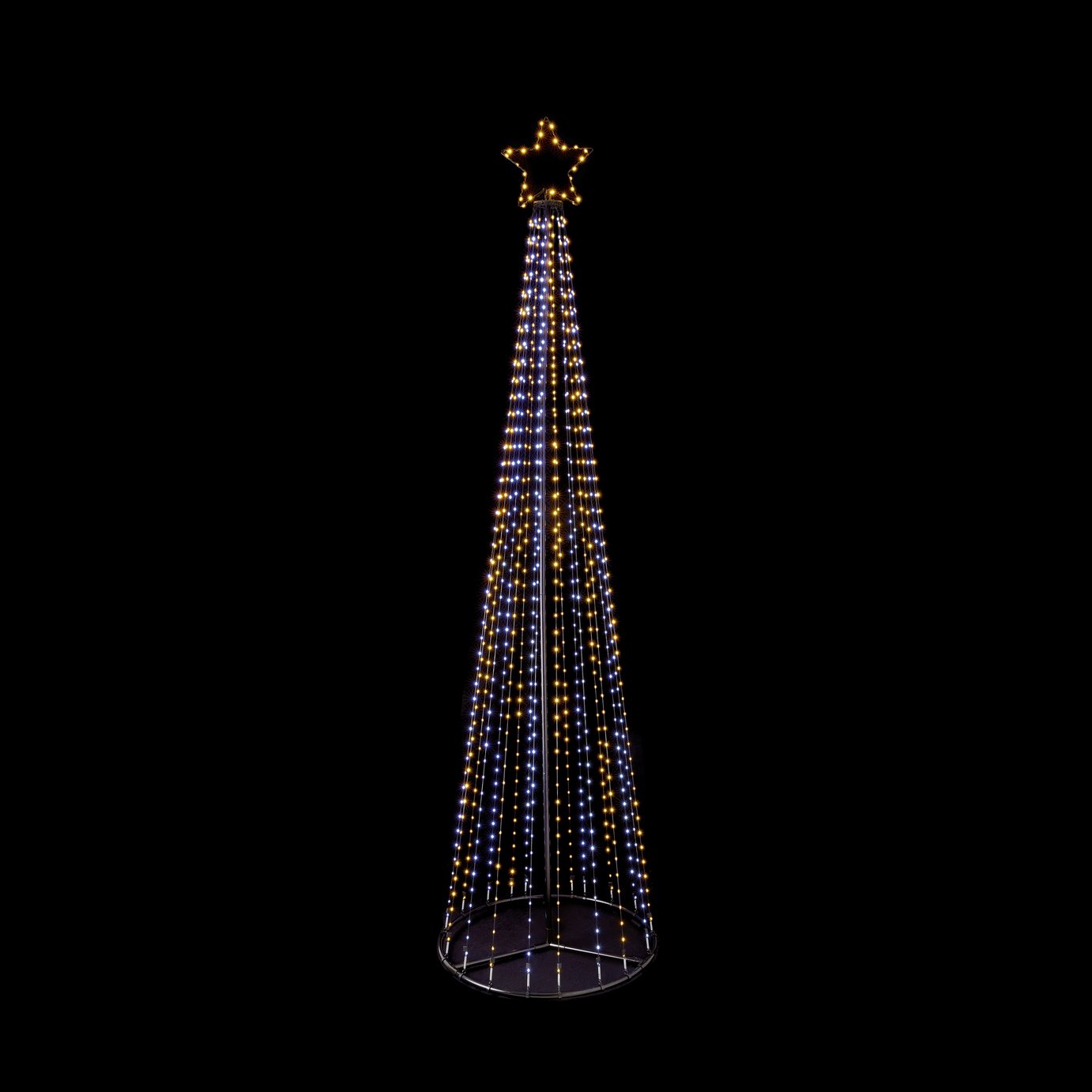 Premier Decorations 8ft Pyramid LED Christmas Tree