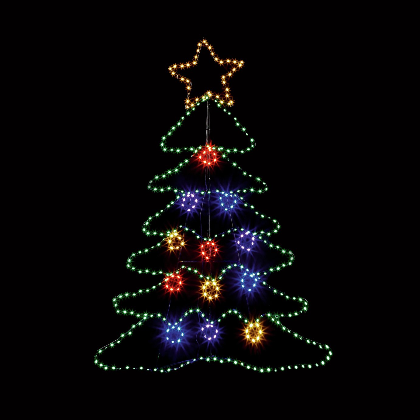 Premier Decorations 4ft Twinkling LED Christmas Tree