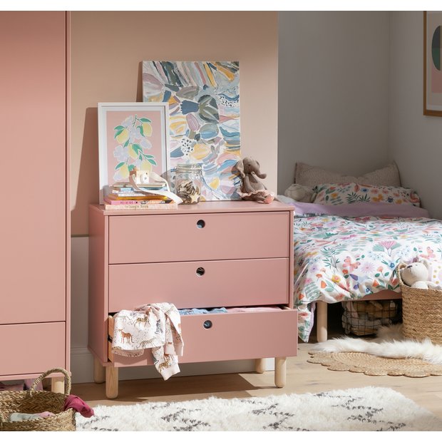 Buy Habitat Kids Eden 3 Chest of Drawers - Pink | Kids chest of drawers | Argos