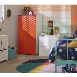Habitat Kids Pod 2 Piece 2 Door Wardrobe Set -Orange & White
