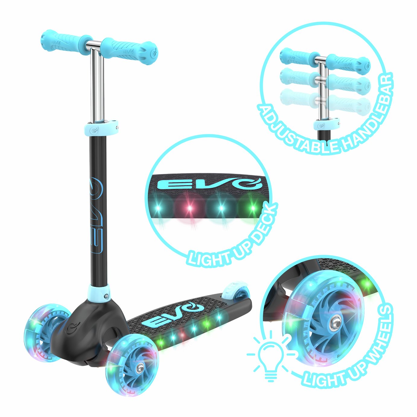 Evo Eclipse Kids 3 Wheel Scooter - Blue