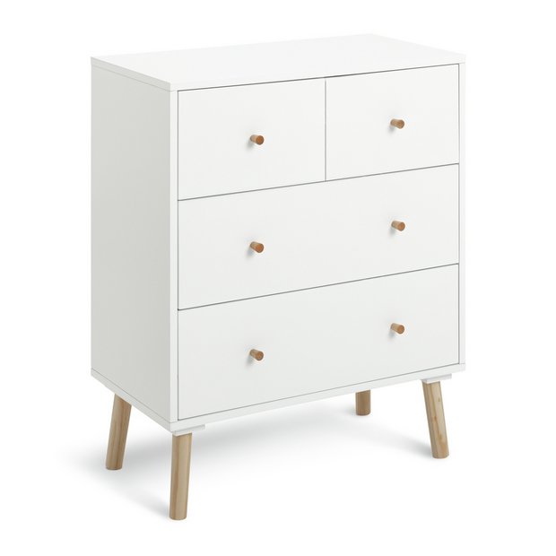 Buy Habitat Otto 2+2 Drawer Chest - White | Chest of drawers | Argos