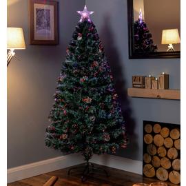 Premier Decorations 6ft Fibre Optic Christmas Tree