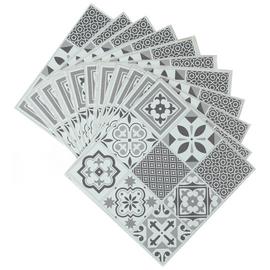 D-C-Fix Oriental Adhesive Vinyl Floor Tiles - Grey