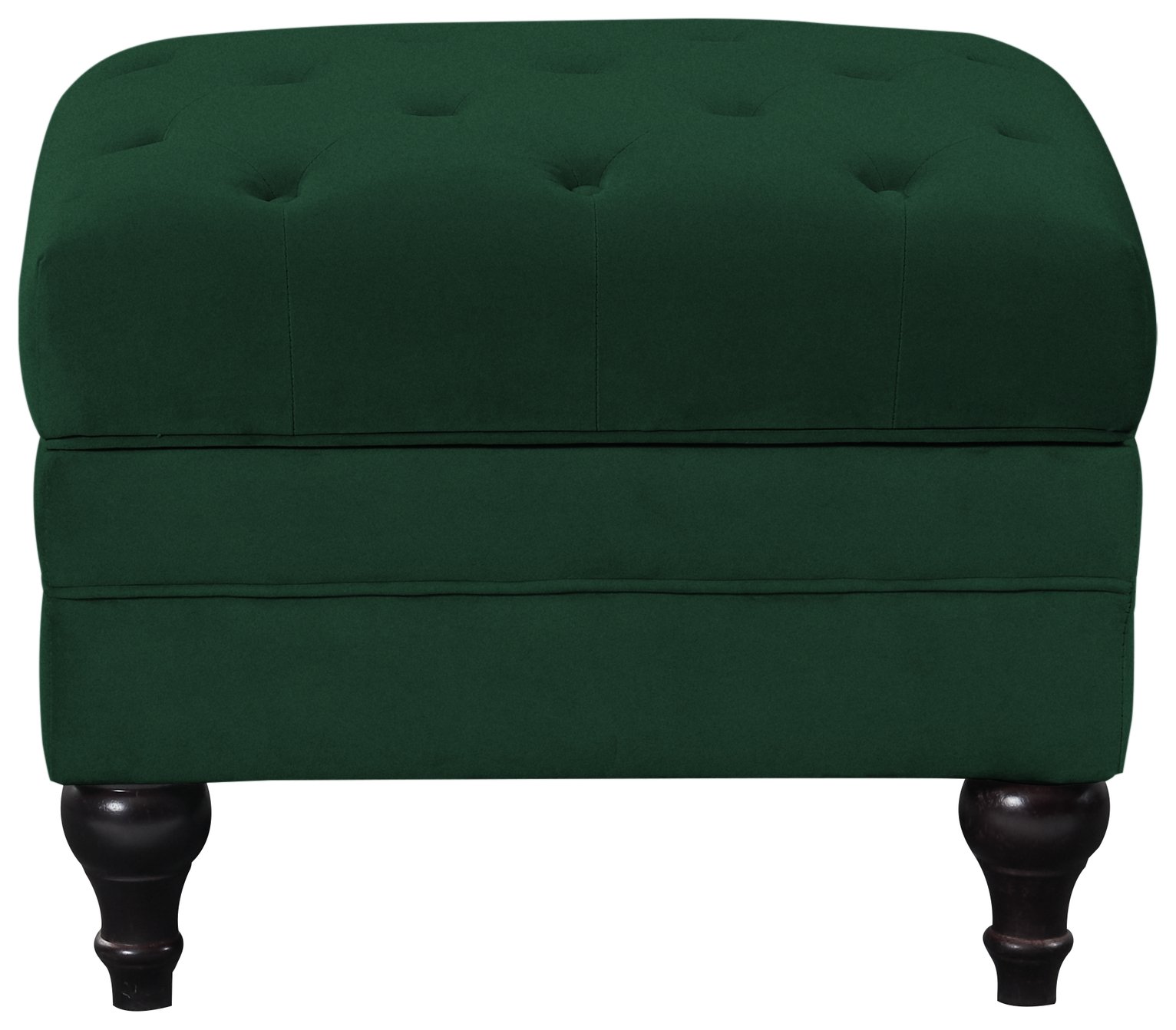 Habitat Chesterfield Velvet  storage  Footstool - Green