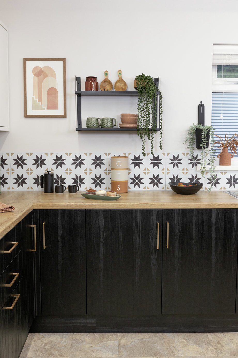 D-C-Fix Stars Self Adhesive Vinyl Wall Tiles - Natural