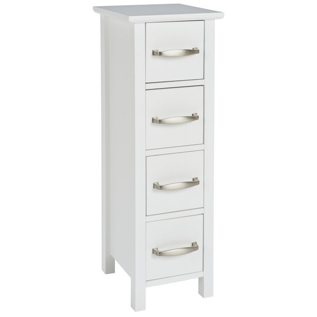 4 drawer store unit white