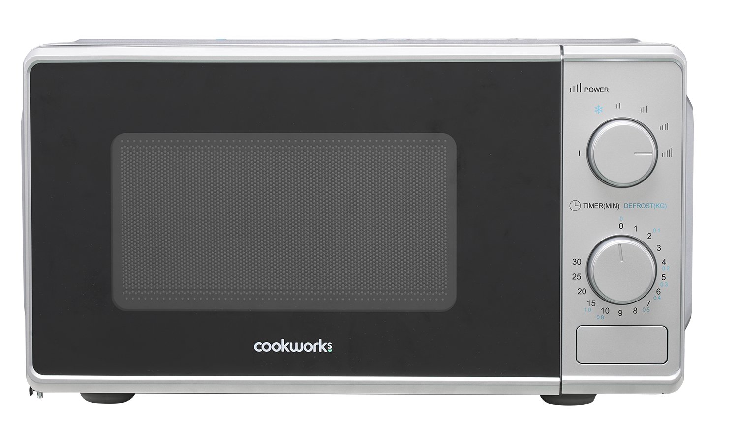 Cookworks 700W Manual Microwave - Silver