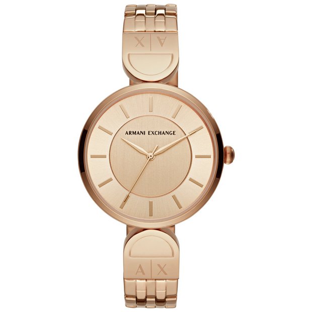 Armani exchange best sale watch rose gold