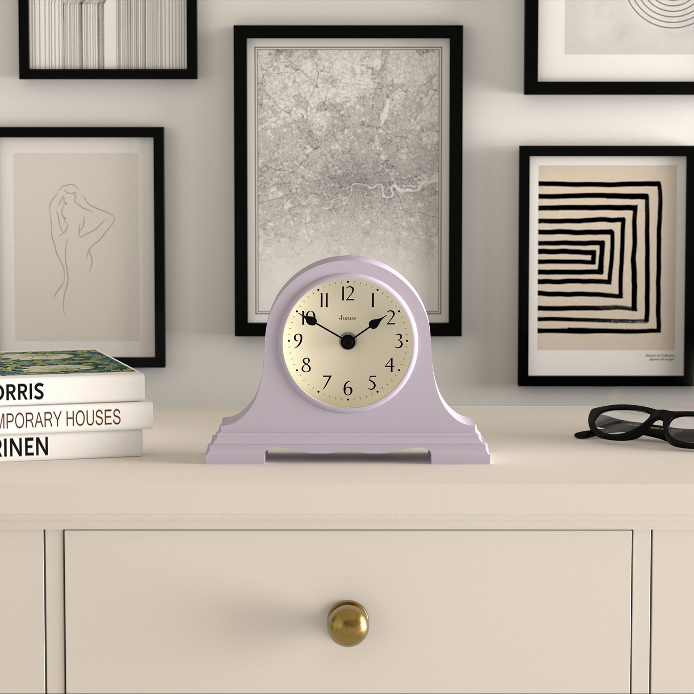 Jones Clocks Speakeasy Mantel Clock - Lavender