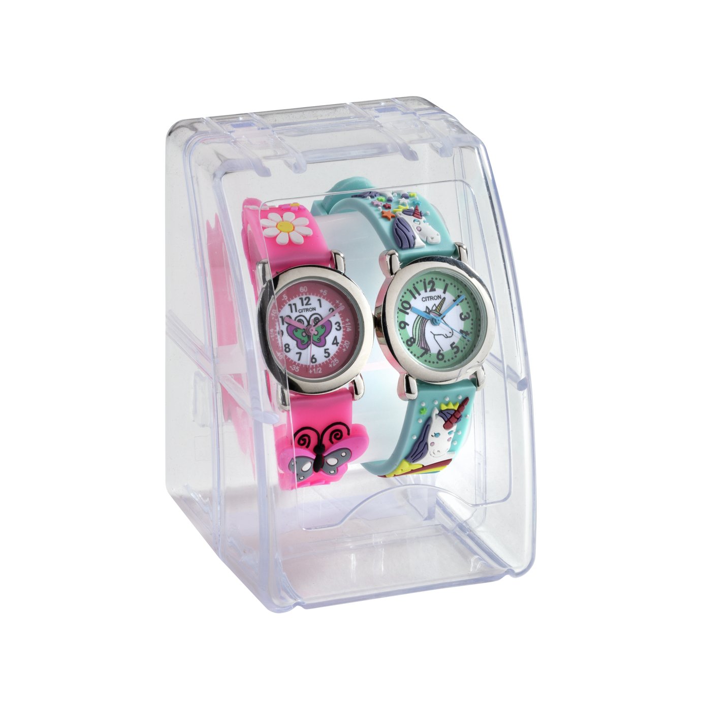 Citron Kid's Pink & Blue Unicorn Watch - Set Of 2