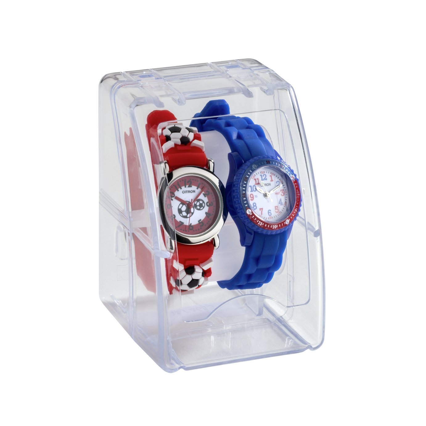 Citron Kid's Red & Blue Character Strap Watch - Set Of 2