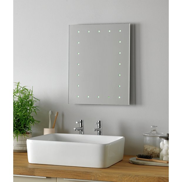 Shaving mirror with store light argos