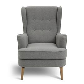 Habitat Callie Self Assembly Fabric Wingback Chair - Grey