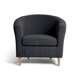 Argos Home Fabric Tub Chair - Dark Grey