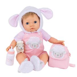 Tiny Treasures Baby Doll Little Lamb Outfit Set in Pink