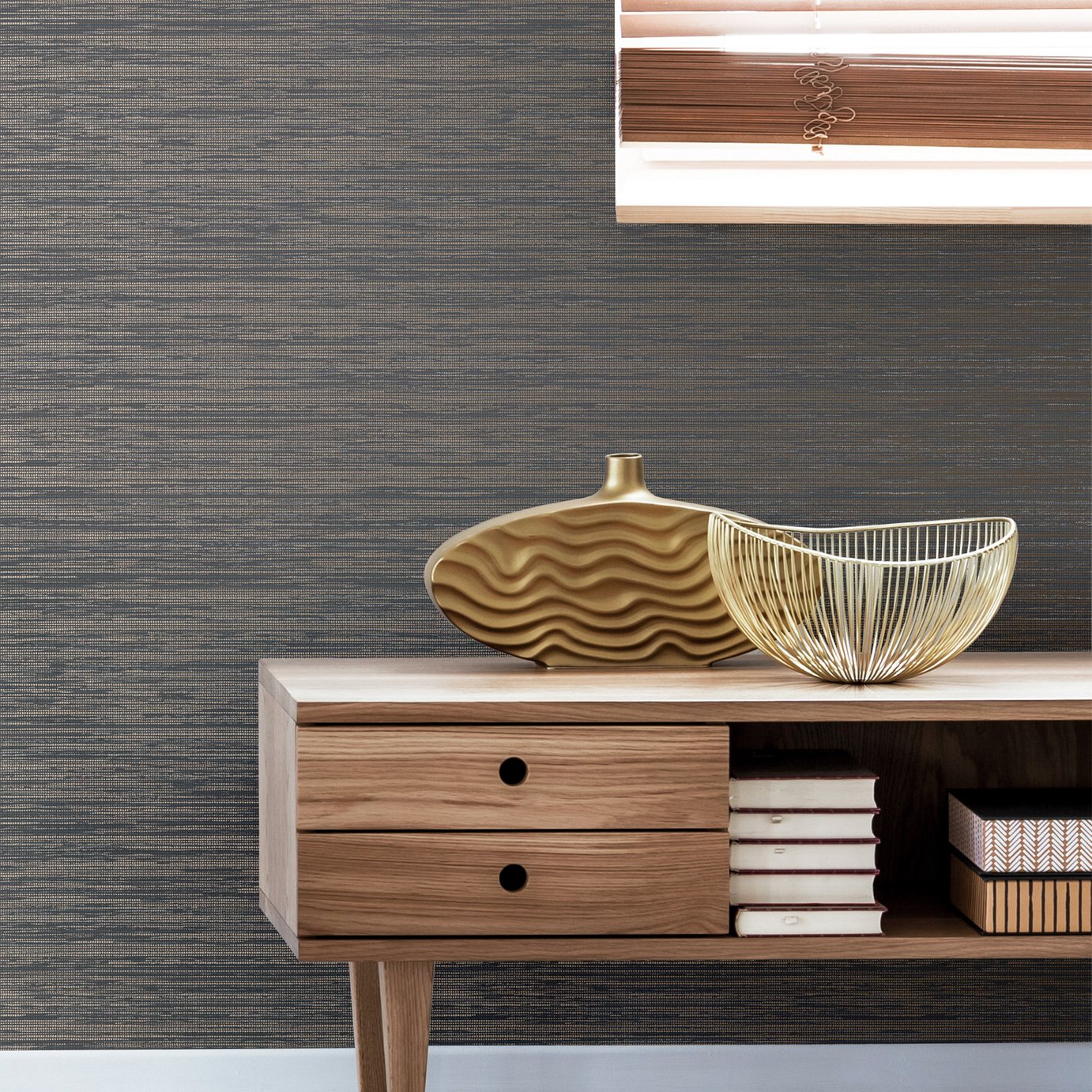 Boutique Gilded Texture Dark Grey Wallpaper