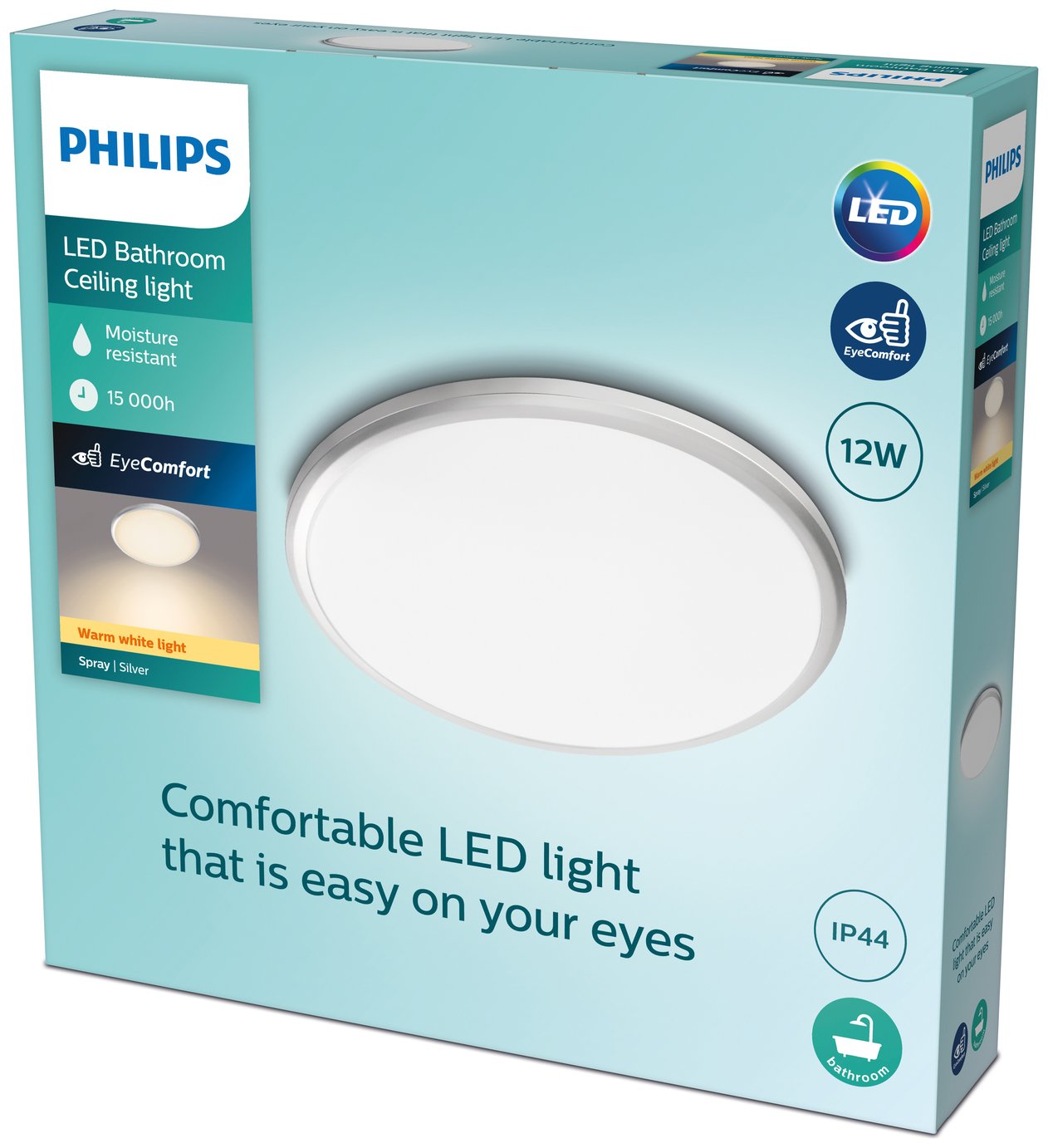 Philips Spray Bathroom Luminaire LED Ceiling Light - Silver