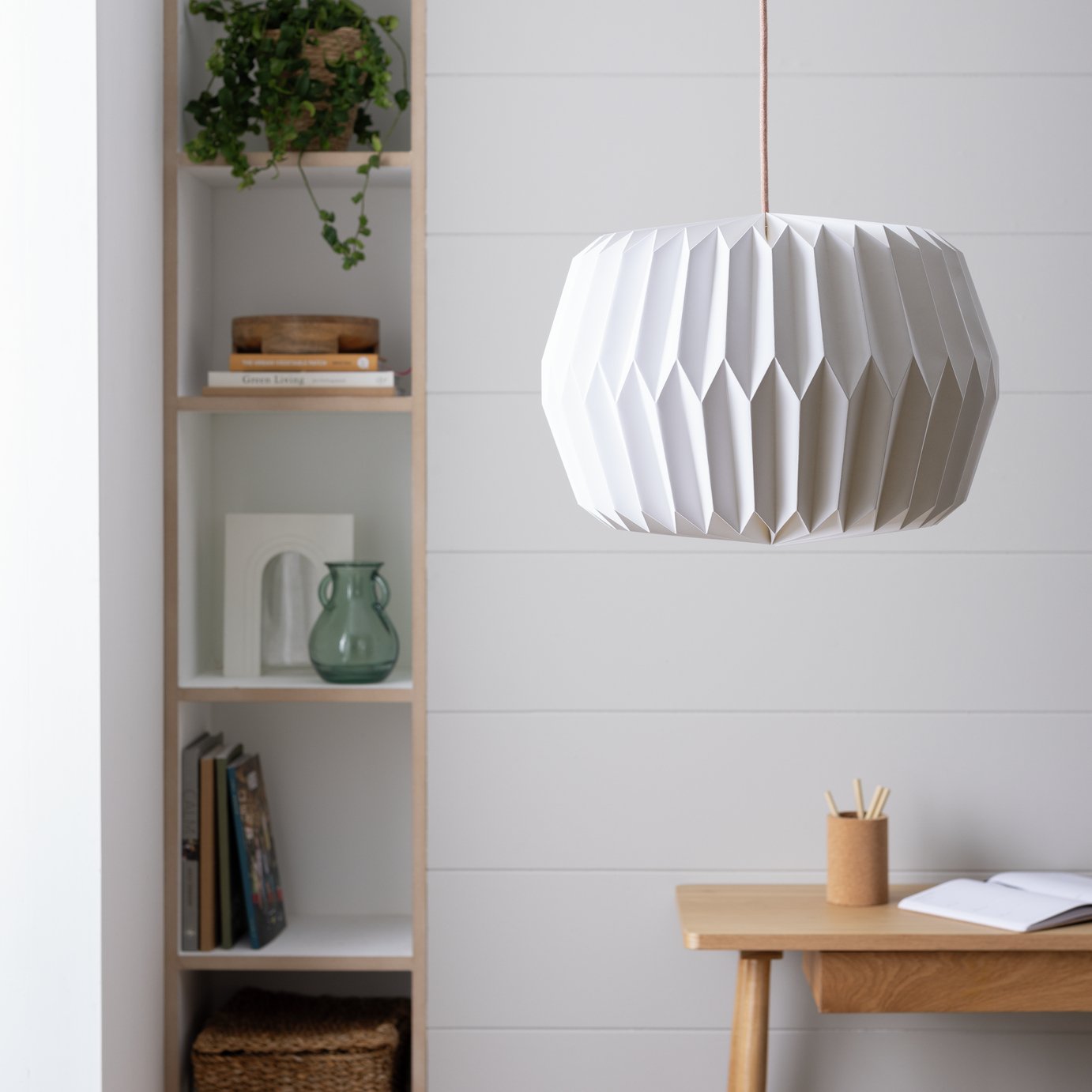 Habitat White Paper Easy Fit Lampshade - 37cm