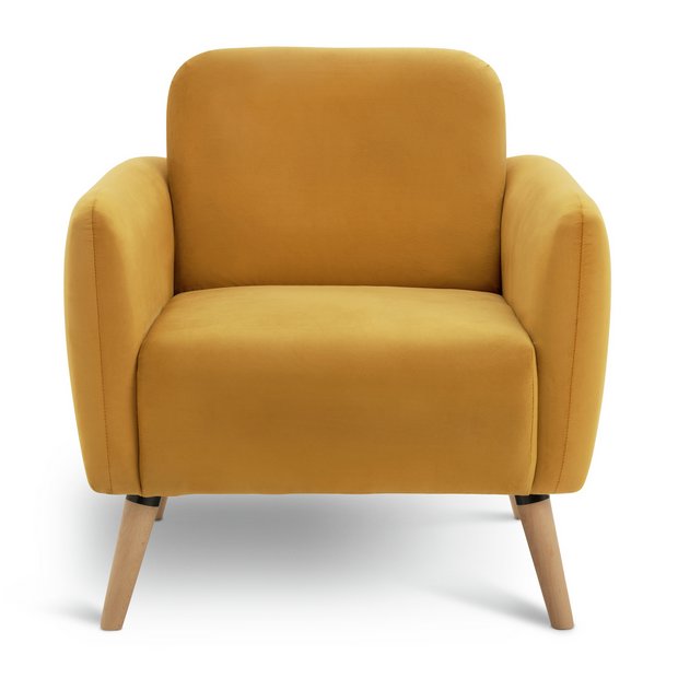 Buy Habitat Elsie Self Assembly Fabric Armchair Mustard