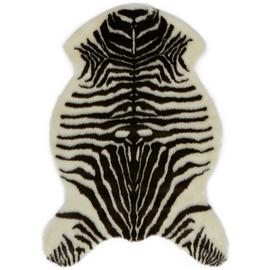 Habitat Zebra Faux Fur Cut Pile Rug - 60x90cm - Monochrome