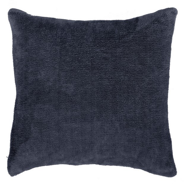 Buy Argos Home Plain Super Soft Fleece Cushion Navy 43x43cm