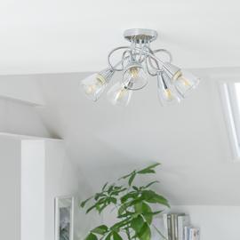Ivy glass droplet ceiling light deals