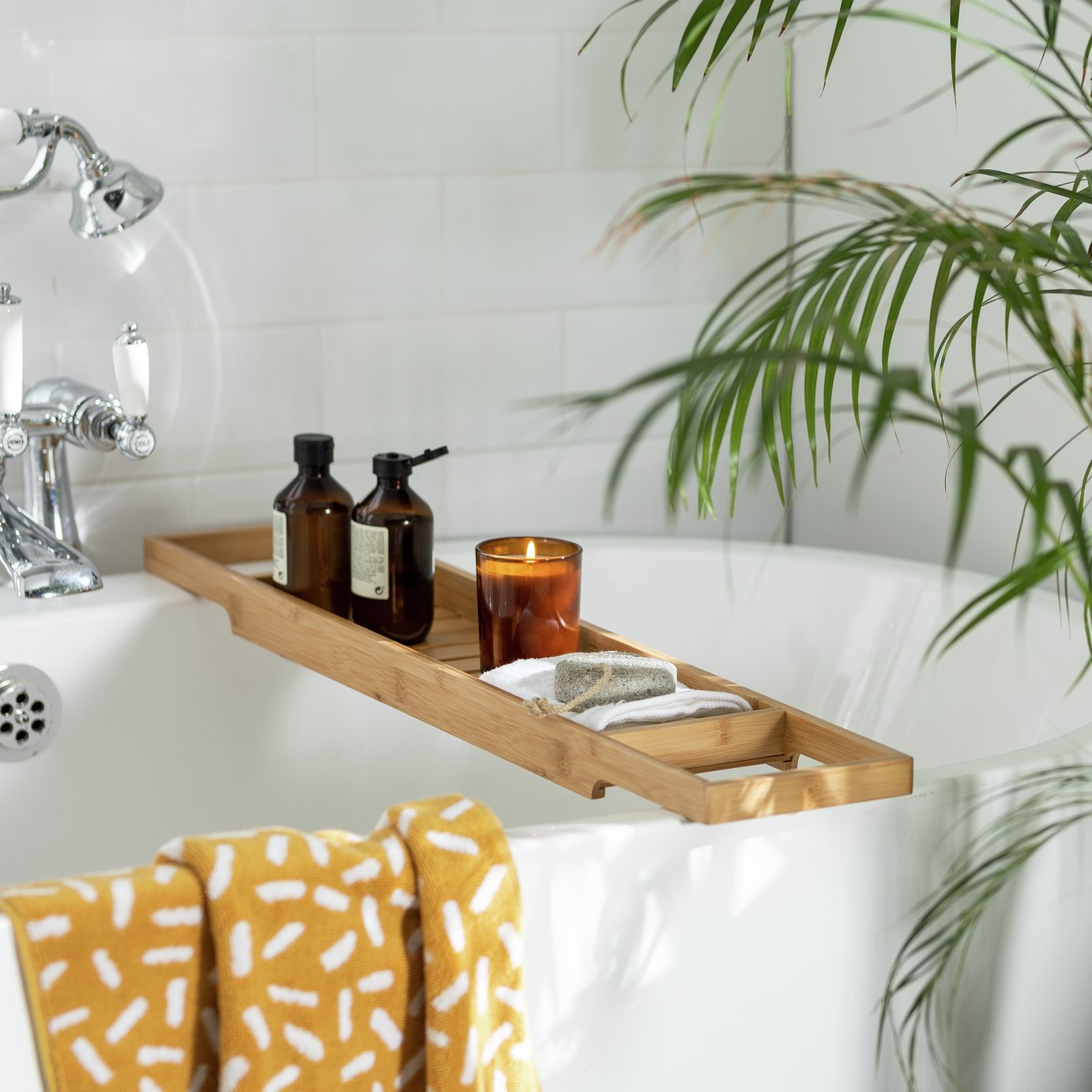 Habitat Bamboo Bath Bridge - Natural