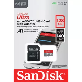 SanDisk Ultra 140MBs microSD Memory Card - 128GB