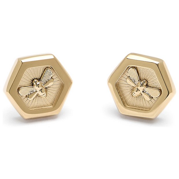 Buy Olivia Burton Gold Plated Bee and Honeycomb Stud Earrings