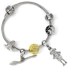 Harry Potter Silver Plated Charm Bracelet with 2 x Charms & Spell Beads