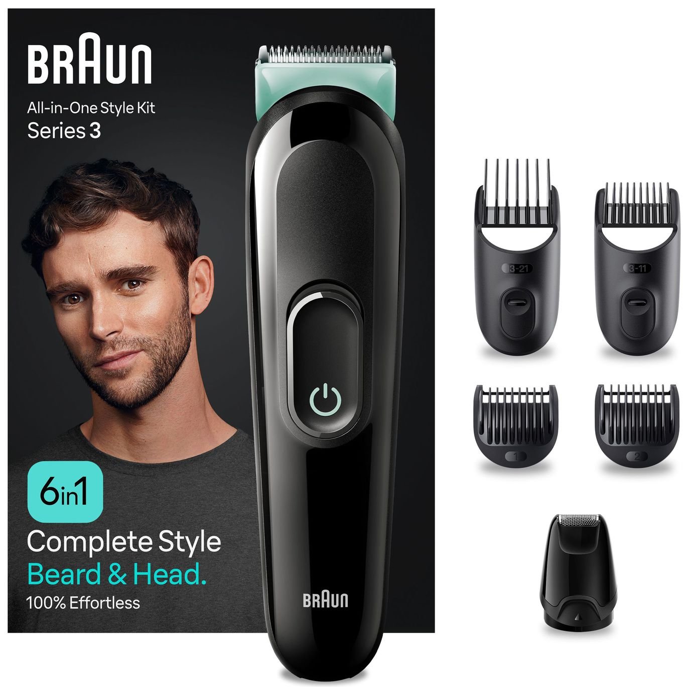 Braun 6-in-1 Beard Trimmer & Hair Clipper Kit MGK3411