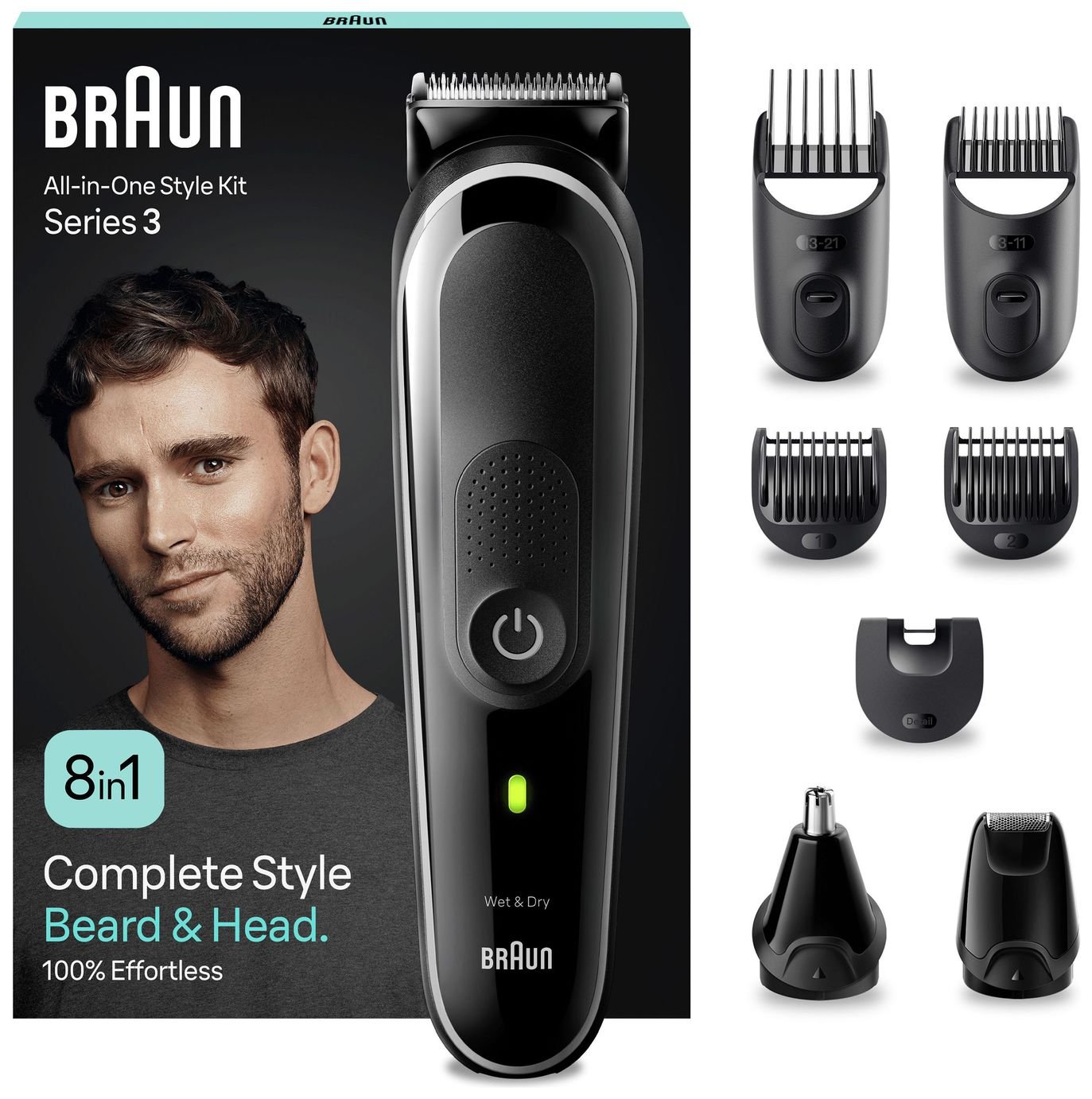 Braun 8-in-1 Beard Trimmer & Hair Clipper Kit MGK3440
