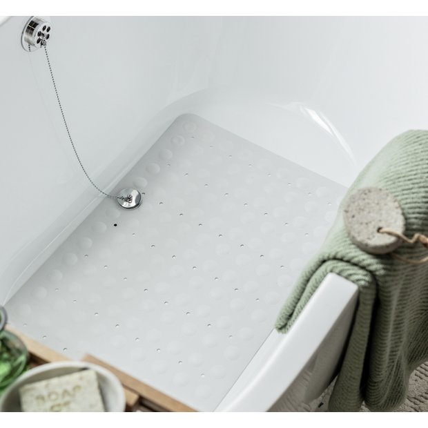 Buy Argos Home Rubber Bath Mat - White | Bath mats | Argos