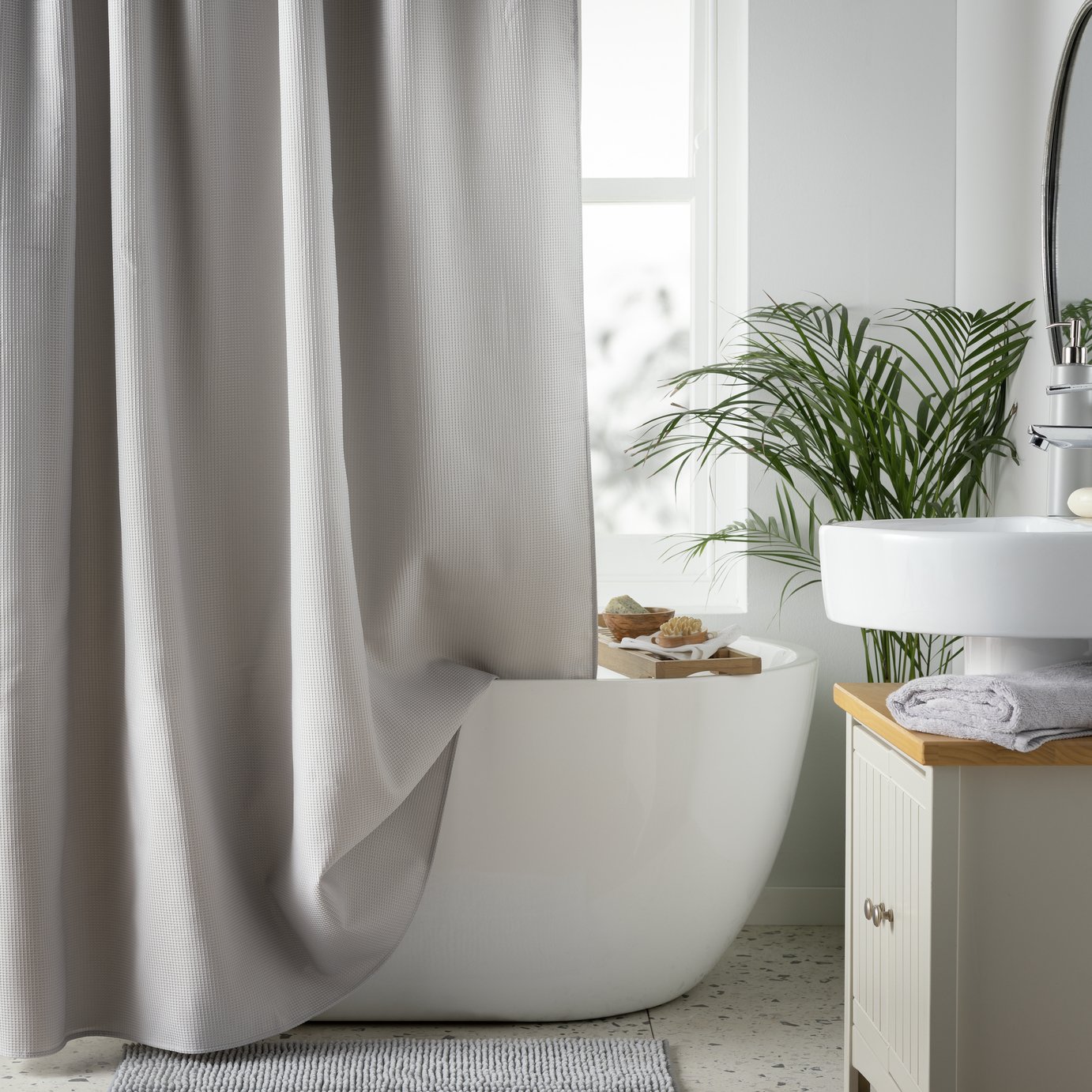 Argos Home Waffle Shower Curtain