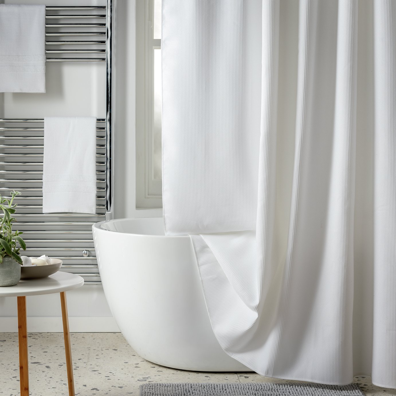 Argos Home Waffle Shower Curtain