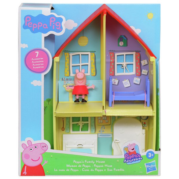 Dollhouse Made From Various Wooden Characters Background, Peppa