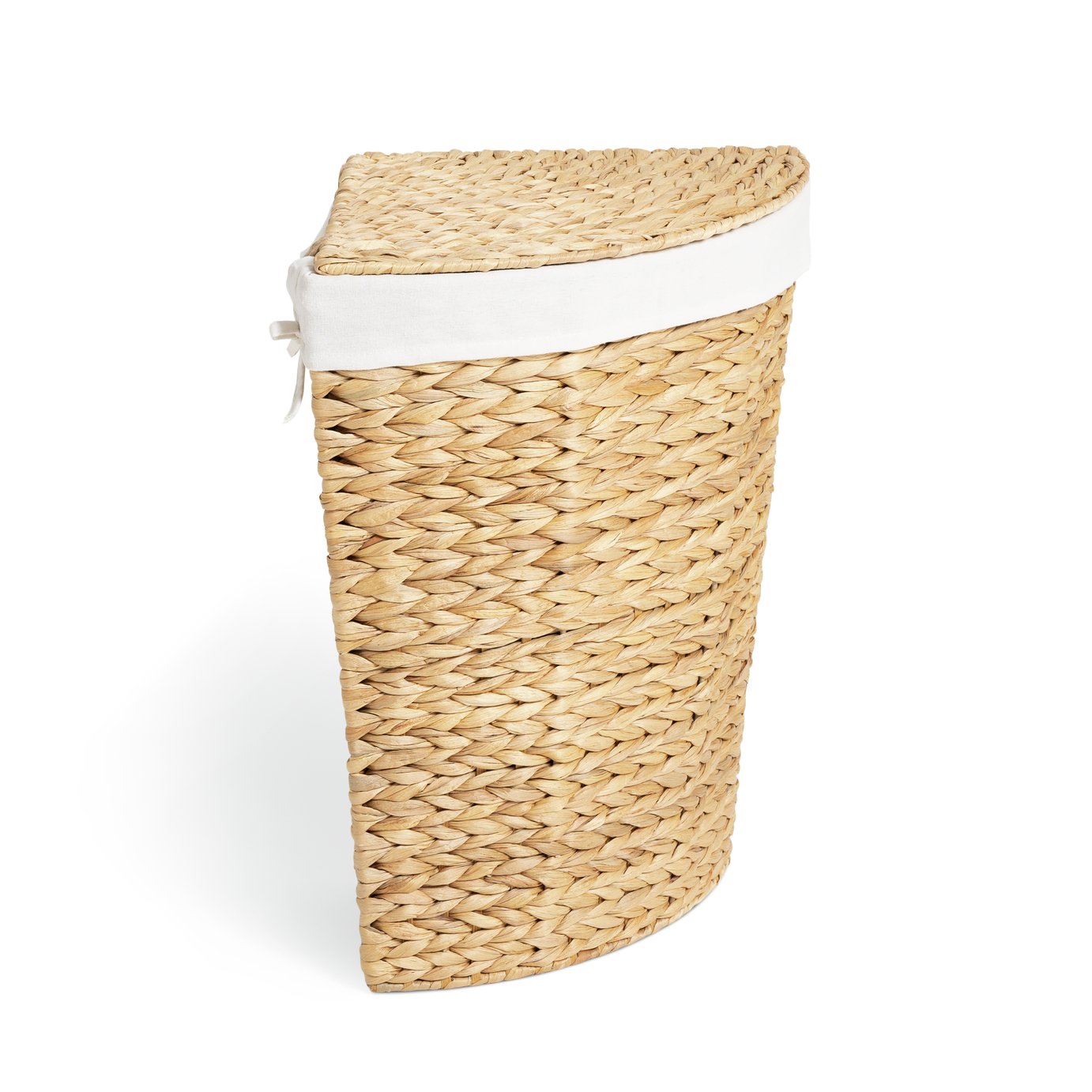 Habitat 40L Corner Water Hyacinth Laundry Basket - Natural