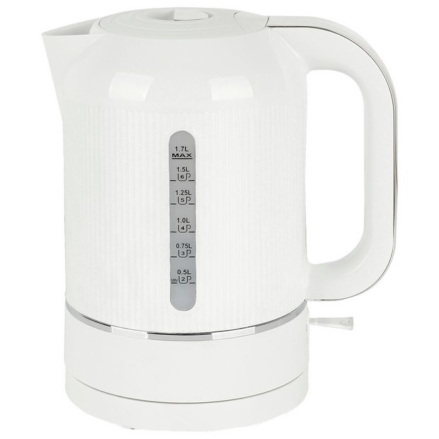 Black Ribbed Fast Boil Kettle 1.7L, Electricals