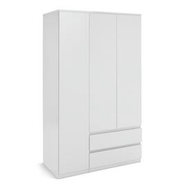 Habitat Jenson 3 Door 2 Drawer Tall Wardrobe - White Gloss