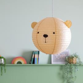 Argos Home Kids Bear Printed 36x40cm Paper Shade - Brown