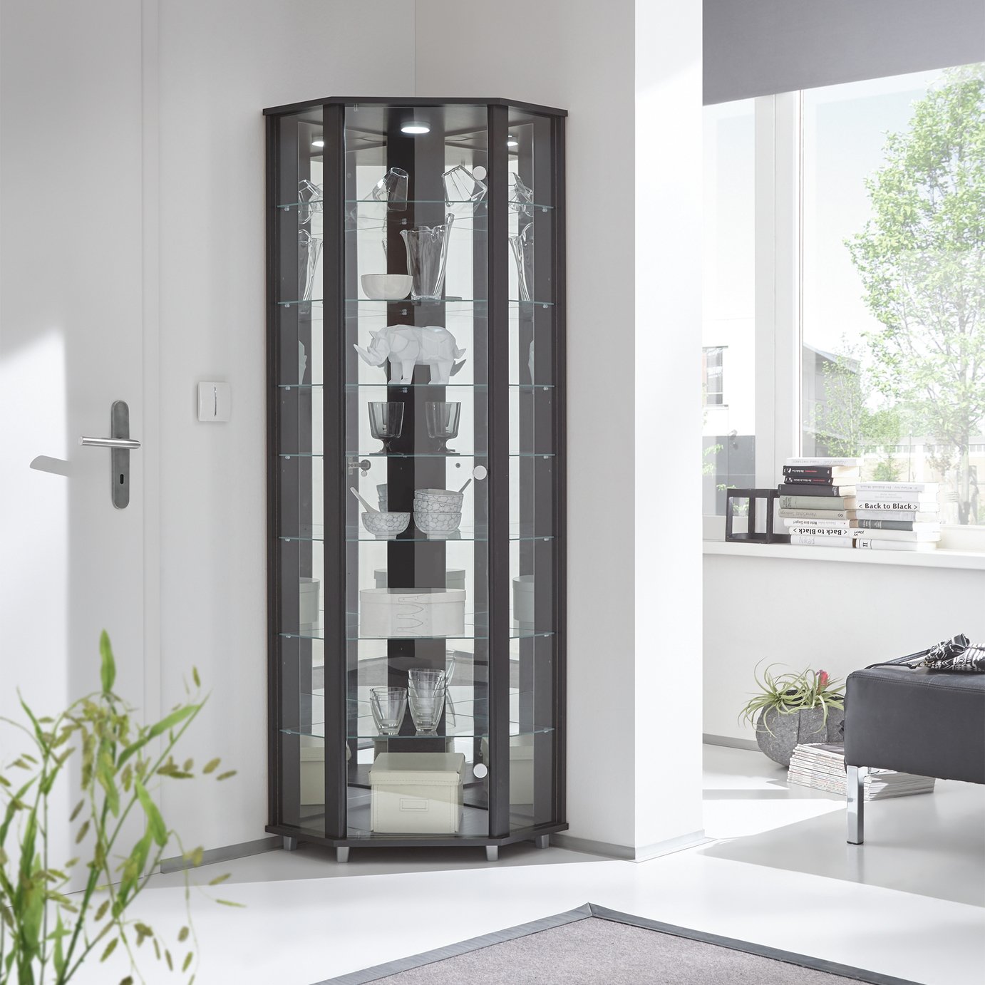 Argos Home 7 Shelf Glass Corner Display Cabinet