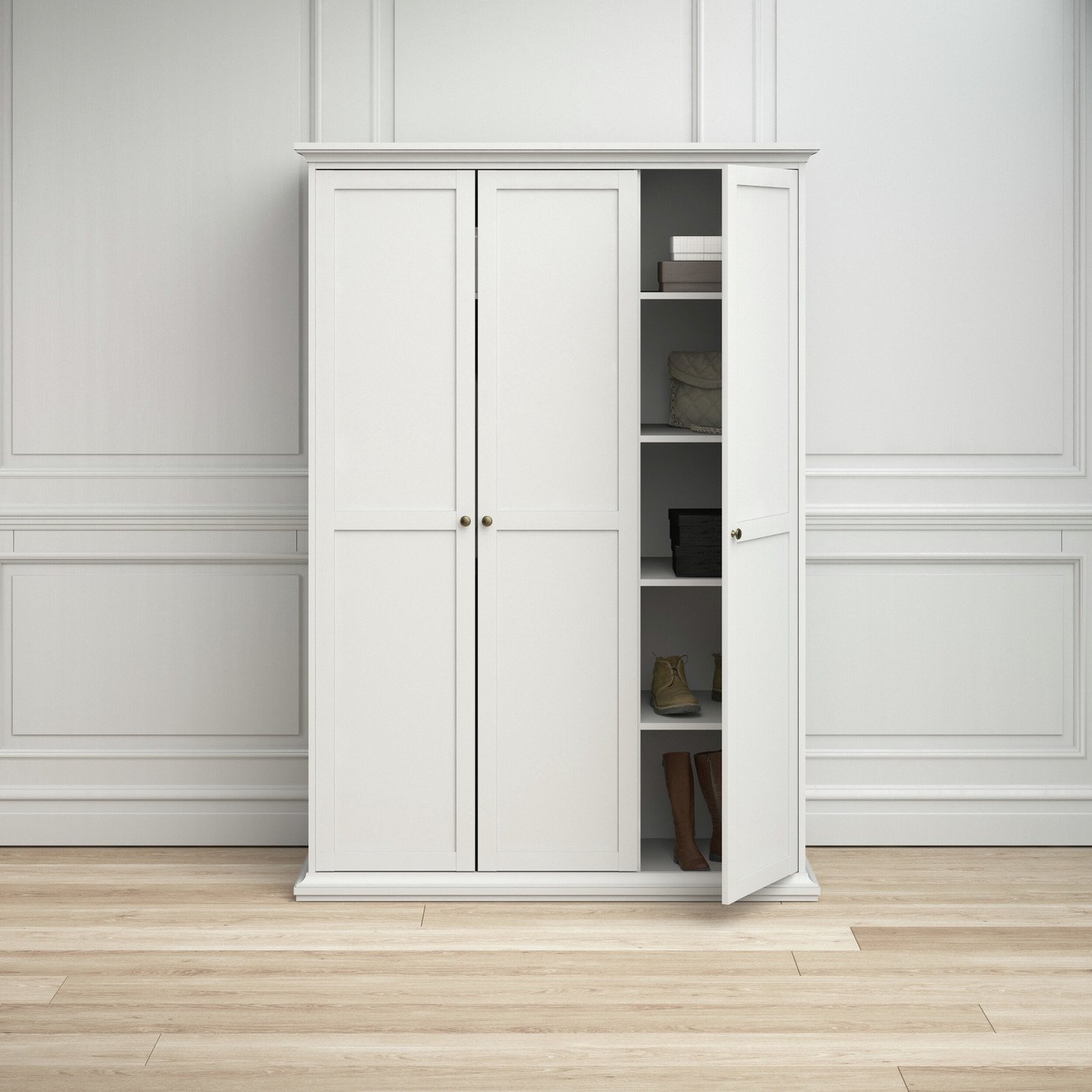 Tvilum Paris 3 Door Wardrobe - White