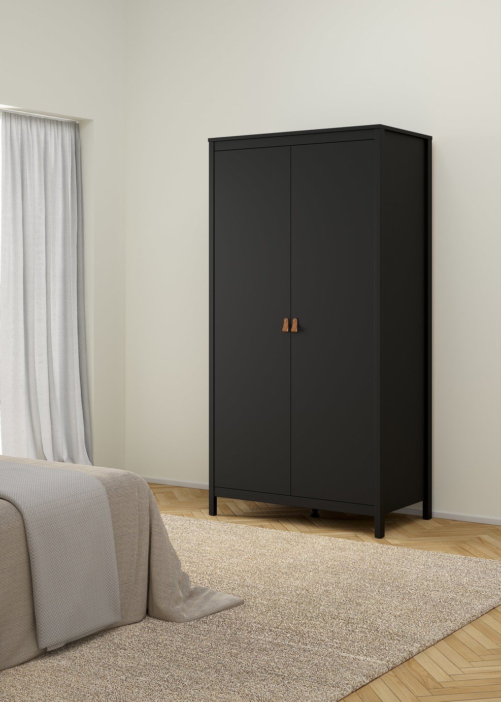Tvilum Madrid 2 Door Wardrobe - Black